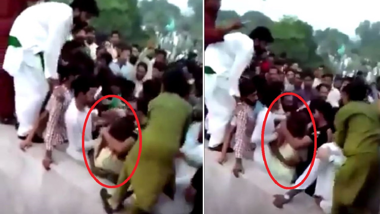 They beat her with their shoes and took off her clothes .. Hundreds of men brutally attacked a Pakistani woman - Politics - International Variety