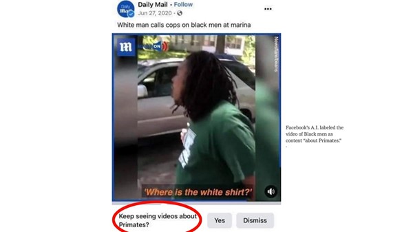 Facebook’s methods confuse black people with monkeys