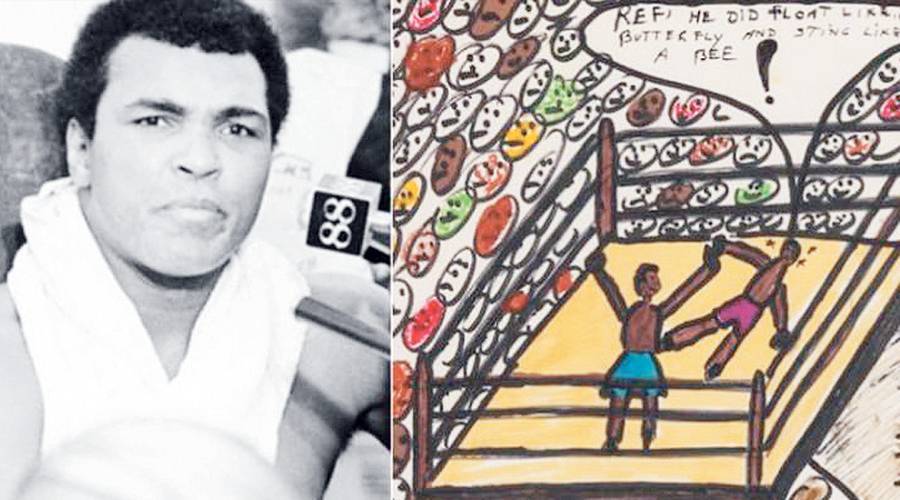 Hand drawing by boxer Muhammad Ali Clay, $ 425,000