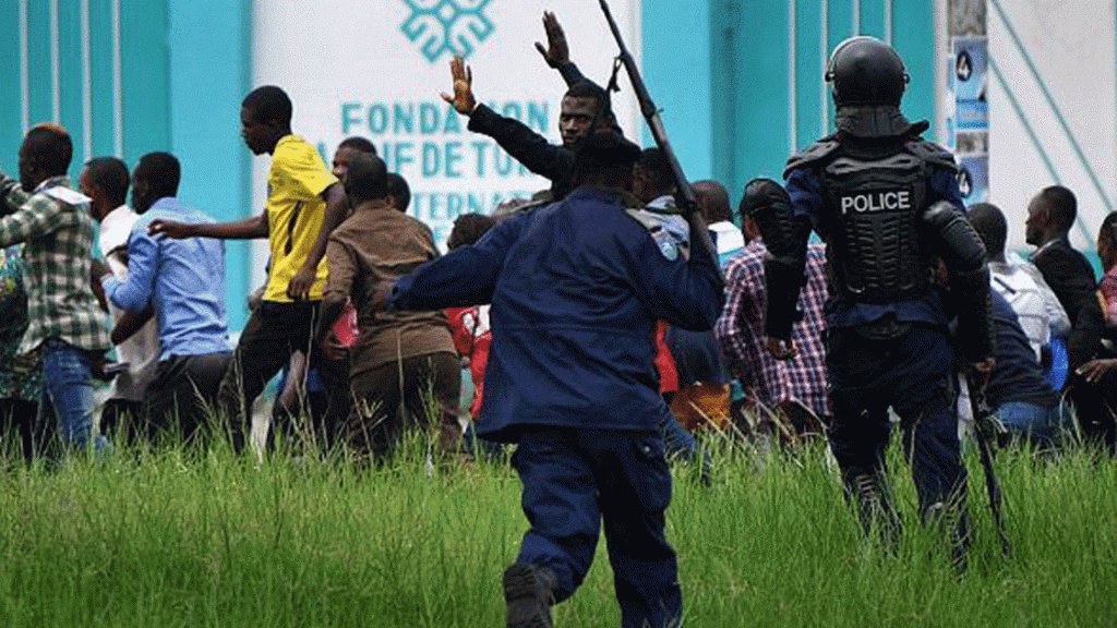 In Congo, five people were killed when angry people besieged a police station