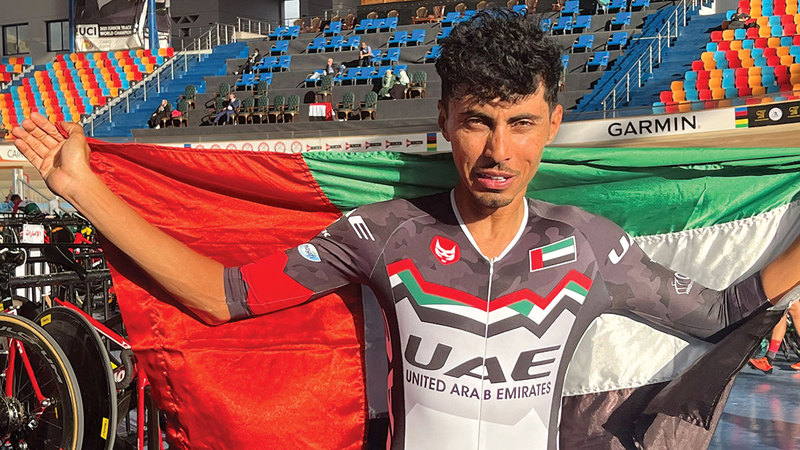 Yusuf Mirza won the first gold for the United Arab Emirates at the track competition