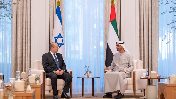 Mohamed bin Zayed and the Prime Minister of Israel discuss cooperative relations and regional issues