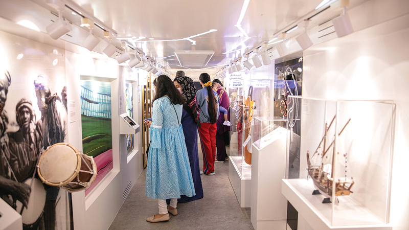 A mobile museum at the Sharjah Events Festival