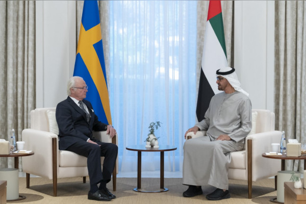 Emirates News Agency - Mohammed bin Saeed receives King of Sweden