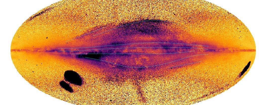 Large "fossil" structures have been revealed to be lurking at the edges of our galaxy