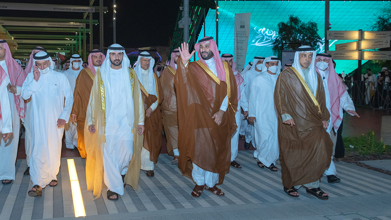 Mohammed bin Salman visits Saudi and United Arab Emirates pavilions at Expo 2020 Dubai