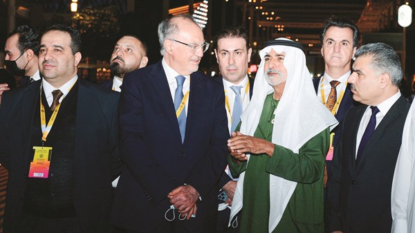 Nahyan bin Mubarak attended the "Expo" in celebration of his National Day in Iraq