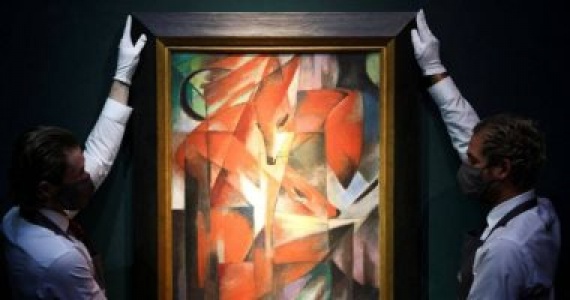 Rare painting by German Frank Mark sells for $ 47 million at auction .. Seventh Day Images: Press B