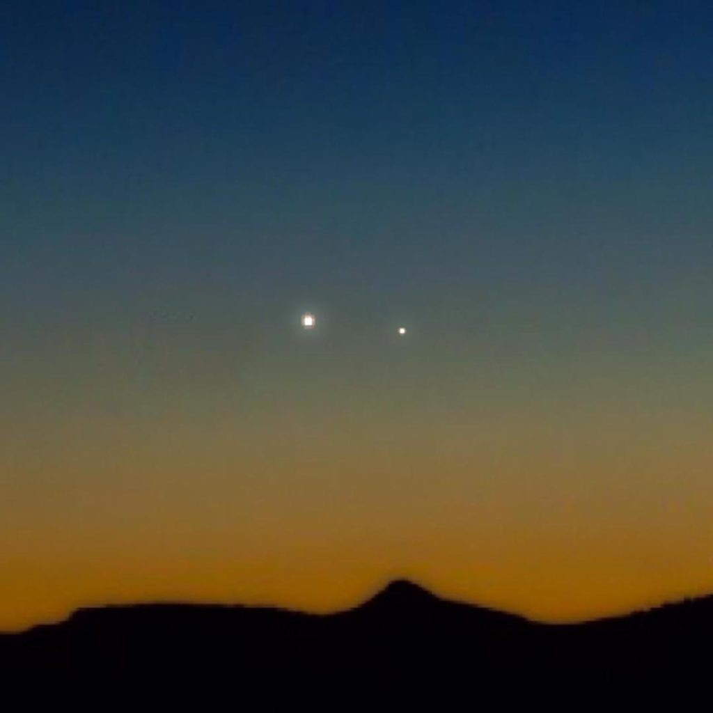 Tomorrow .. Merger of Venus and Mars and seeing them with the naked eye