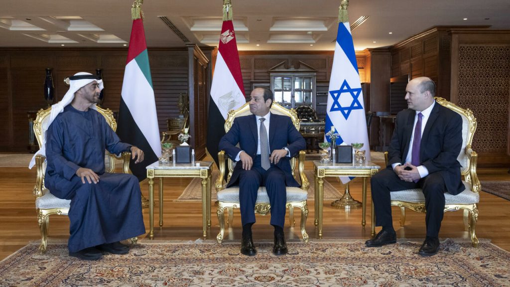 Tripartite meeting between the President of Egypt, the Prime Minister of Israel and the Crown Prince of Abu Dhabi in Egypt