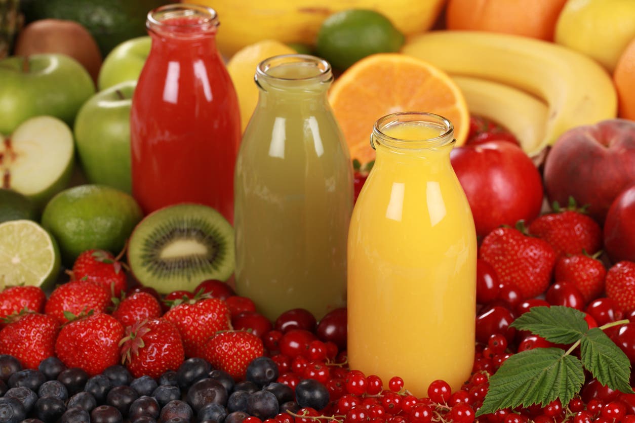 Sugar-free natural fruits and juices