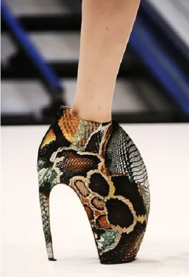 Snake leather shoes