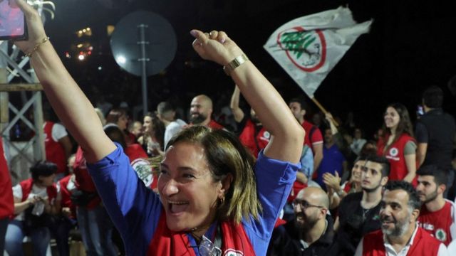 Supporters of the Lebanese Forces Party