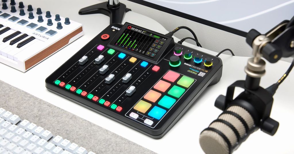 Rodecaster Pro II is a slim, customizable audio mixer