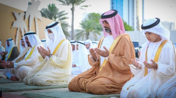Prince Al-Jahr of Ajman holds Eid al-Fitr prayer in Palace Square