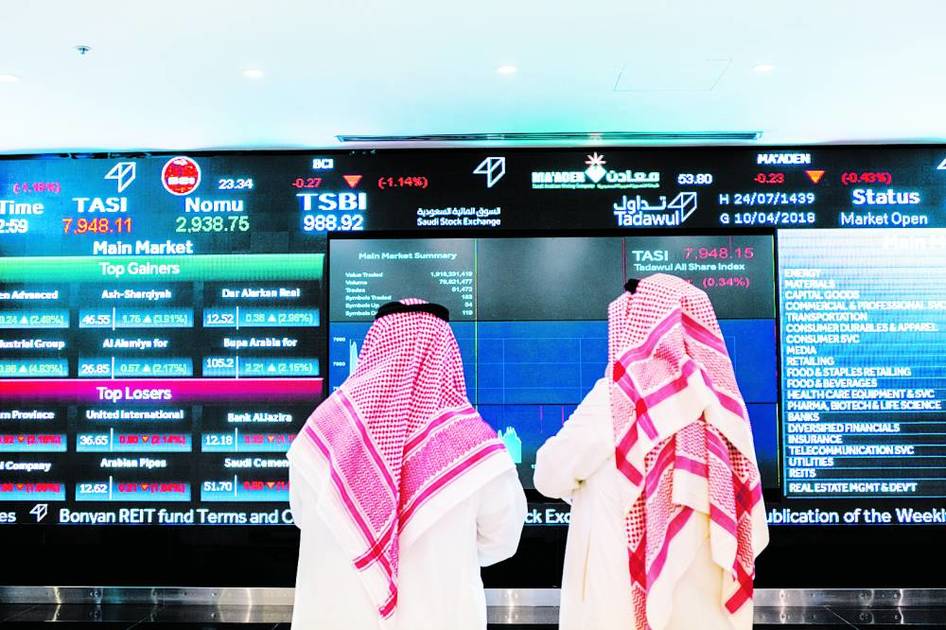 Saudi Arabia led the way in the fall in Gulf stocks earlier in the week