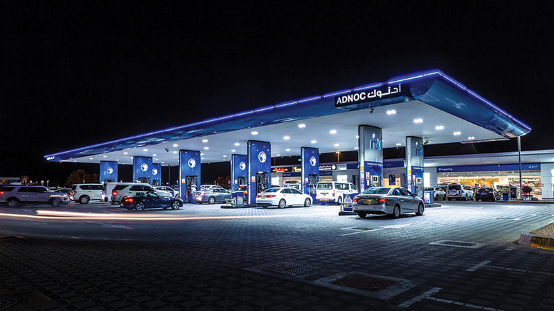 The ADNOC distribution network in Saudi Arabia has grown from 40% to 55 service points.