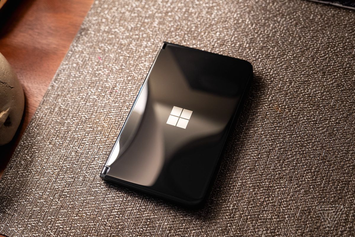 The Microsoft Surface Duo 2 is set to black closed.
