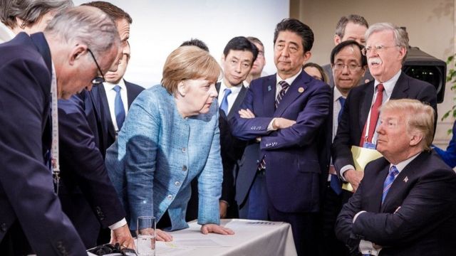 Photo of G7 leaders at the 2018 Summit