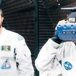 Saleh al-Amiri simulates walking in space on “Sirius 21”