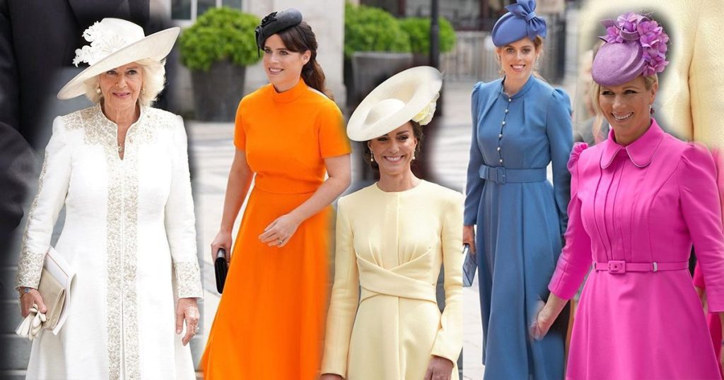 Women from the British royal family at the Platinum Jubilee Celebration of Queen Elizabeth