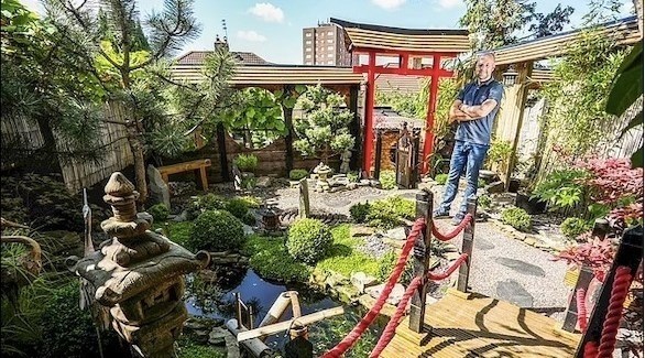 He spends 13 years creating a wonderful Japanese garden in his backyard