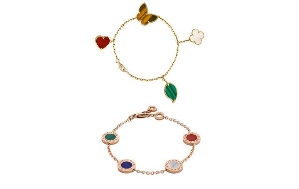 Station bangles.. Chains adorned with precious stones for your elegance