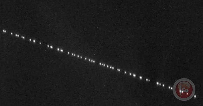 What is the strange phenomenon seen in the sky of Palestine?